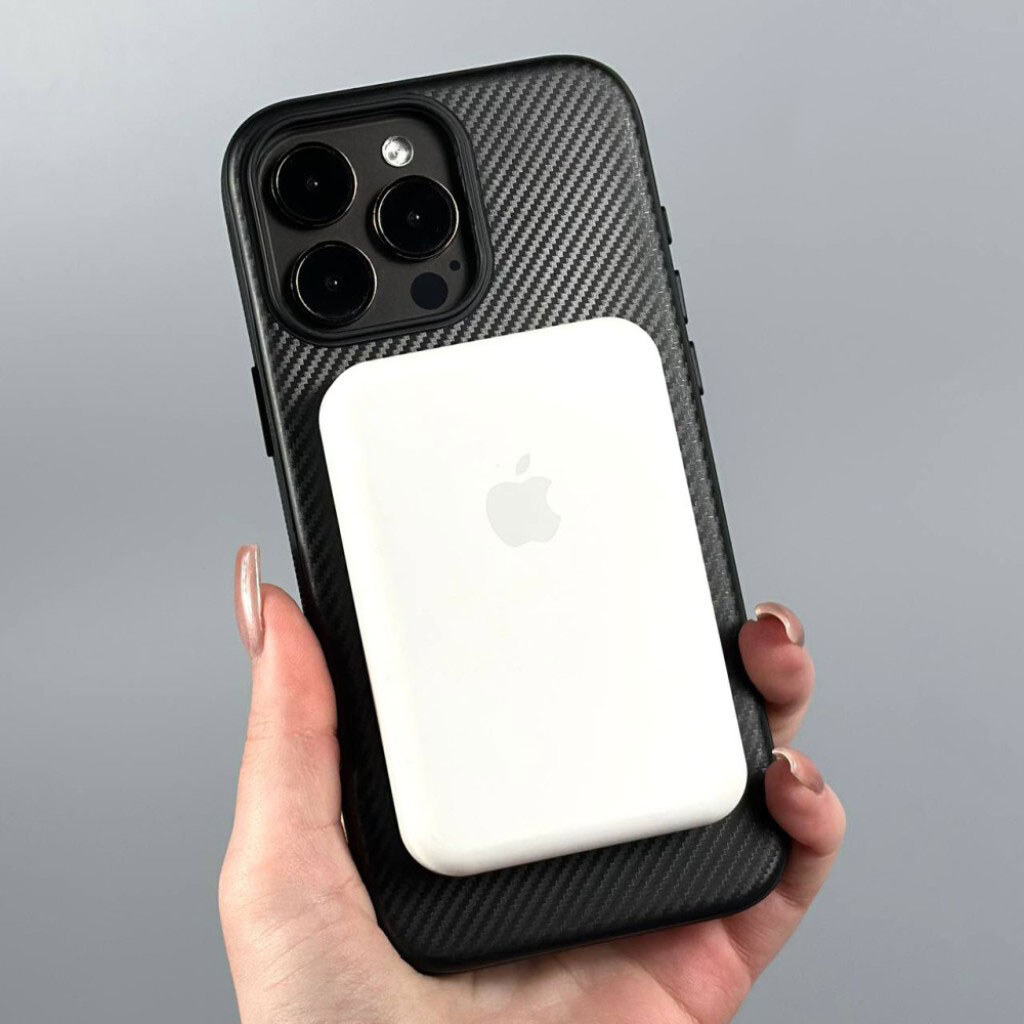 Чехол (накладка) Apple iPhone 17 Air, Carbon Fibre Texture, MagSafe, Синий - № 8 Чехол (накладка) Apple iPhone 17 Air, Carbon Fibre Texture, MagSafe, Синий - № 8