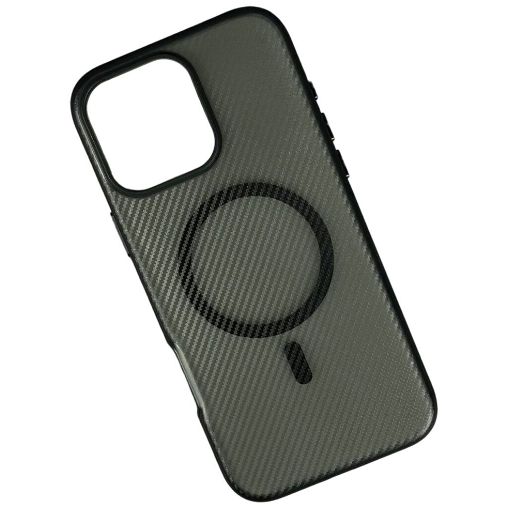 Чохол (накладка) Apple iPhone 17 Pro Max, Carbon Fibre Texture, MagSafe, Чорний - № 1 Чохол (накладка) Apple iPhone 17 Pro Max, Carbon Fibre Texture, MagSafe, Чорний - № 1