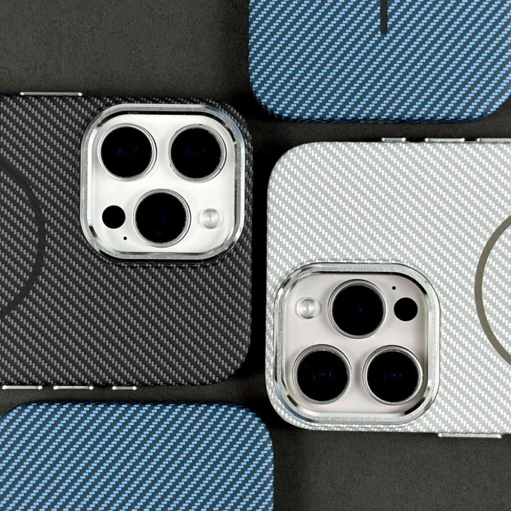 Чохол (накладка) Apple iPhone 17, Carbon Pattern Slim, Grey Ey, MagSafe, Сірий - № 3 Чохол (накладка) Apple iPhone 17, Carbon Pattern Slim, Grey Ey, MagSafe, Сірий - № 3