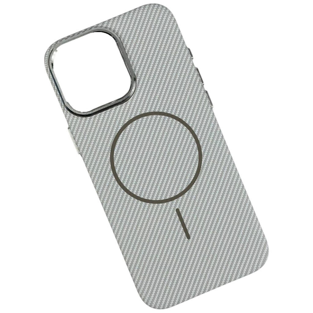 Чехол (накладка) Samsung S928 Galaxy S24 Ultra, Carbon Pattern Slim, MagSafe, Grey Ey, Серый - № 1 Чехол (накладка) Samsung S928 Galaxy S24 Ultra, Carbon Pattern Slim, MagSafe, Grey Ey, Серый - № 1
