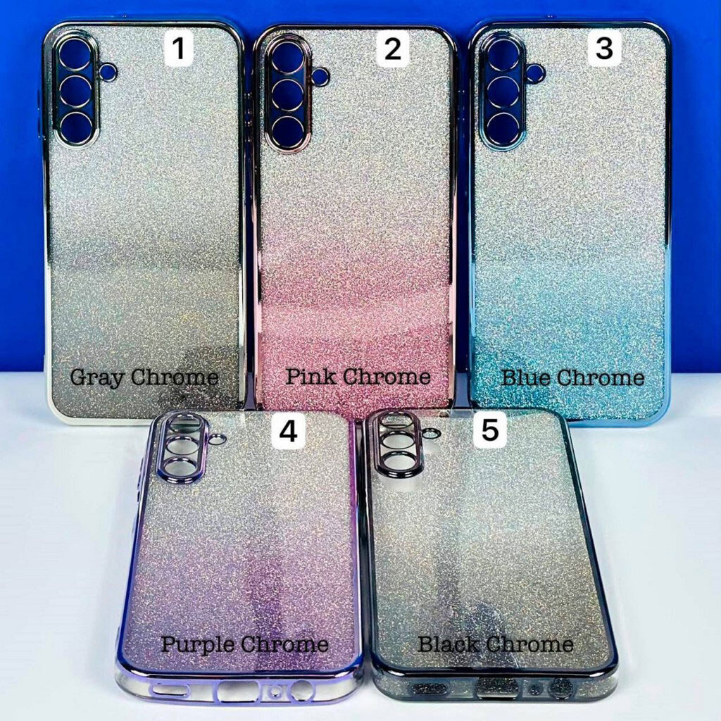 Чехол (накладка) Samsung A175 Galaxy A17 4G, Ombre Glitter Chrome, Black Chrome, Черный - № 3 Чехол (накладка) Samsung A175 Galaxy A17 4G, Ombre Glitter Chrome, Black Chrome, Черный - № 3