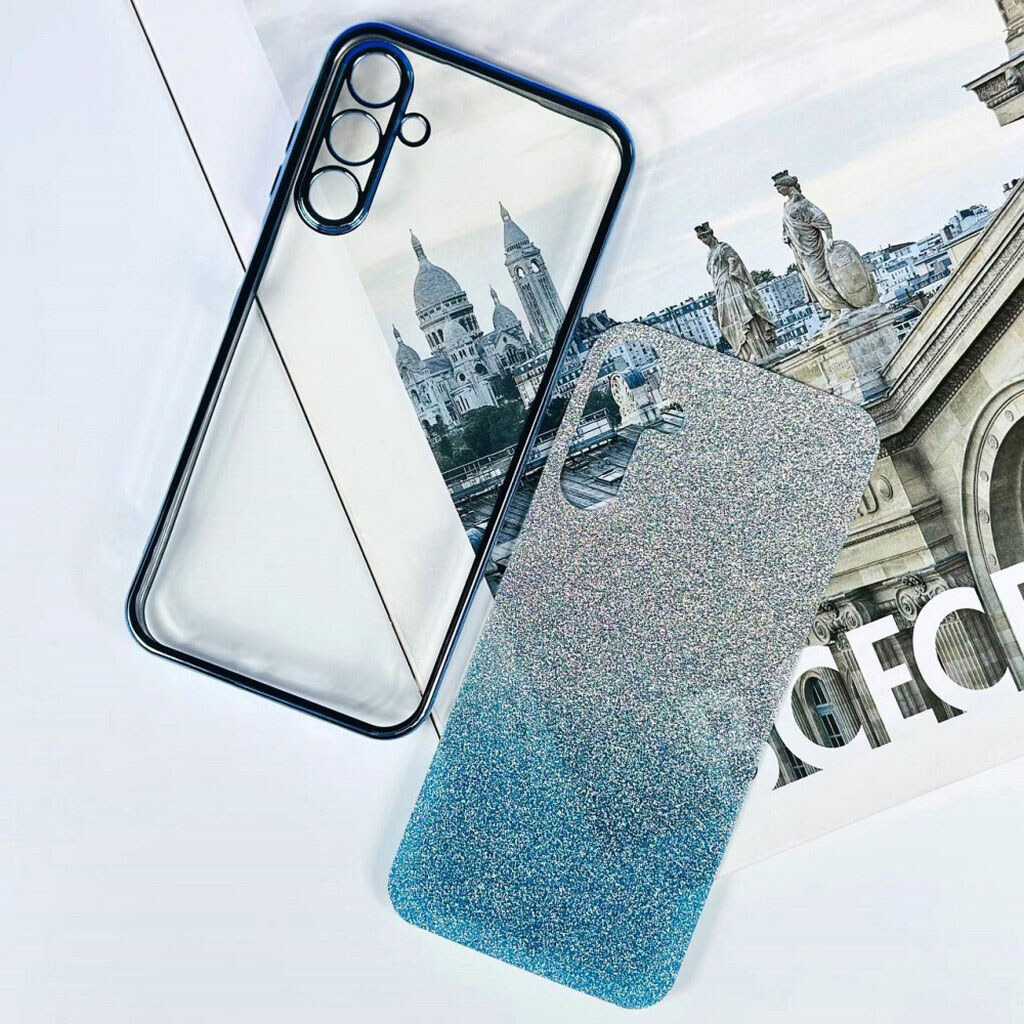 Чехол (накладка) Samsung A175 Galaxy A17 4G, Ombre Glitter Chrome, Black Chrome, Черный - № 6 Чехол (накладка) Samsung A175 Galaxy A17 4G, Ombre Glitter Chrome, Black Chrome, Черный - № 6