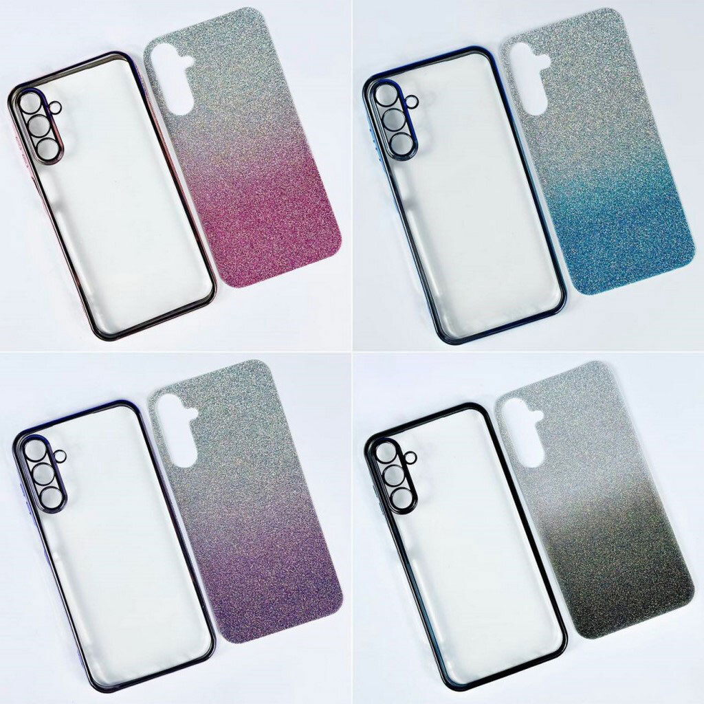 Чехол (накладка) Samsung A175 Galaxy A17 4G, Ombre Glitter Chrome, Black Chrome, Черный - № 7 Чехол (накладка) Samsung A175 Galaxy A17 4G, Ombre Glitter Chrome, Black Chrome, Черный - № 7