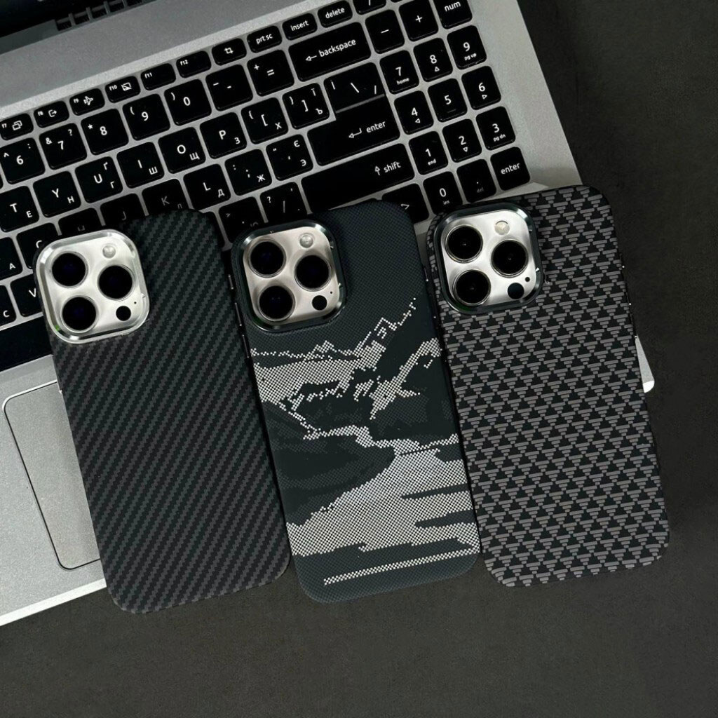 Чохол (накладка) Apple iPhone 11, Elite Carbon Matte Box, Brown Trigons, MagSafe, Малюнок - № 12 Чохол (накладка) Apple iPhone 11, Elite Carbon Matte Box, Brown Trigons, MagSafe, Малюнок - № 12