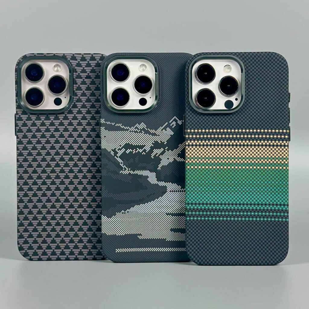 Чохол (накладка) Apple iPhone 16, Elite Carbon Matte Box, Blue Diagonals, MagSafe, Малюнок - № 11 Чохол (накладка) Apple iPhone 16, Elite Carbon Matte Box, Blue Diagonals, MagSafe, Малюнок - № 11