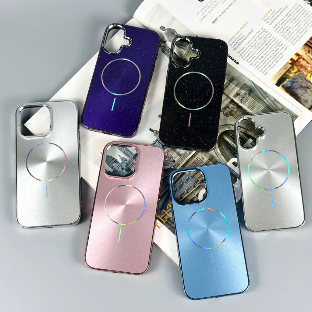 Чохол (накладка) Apple iPhone 14 Pro, Glam Shine, MagSafe, Чорний - № 9 Чохол (накладка) Apple iPhone 14 Pro, Glam Shine, MagSafe, Чорний - № 9