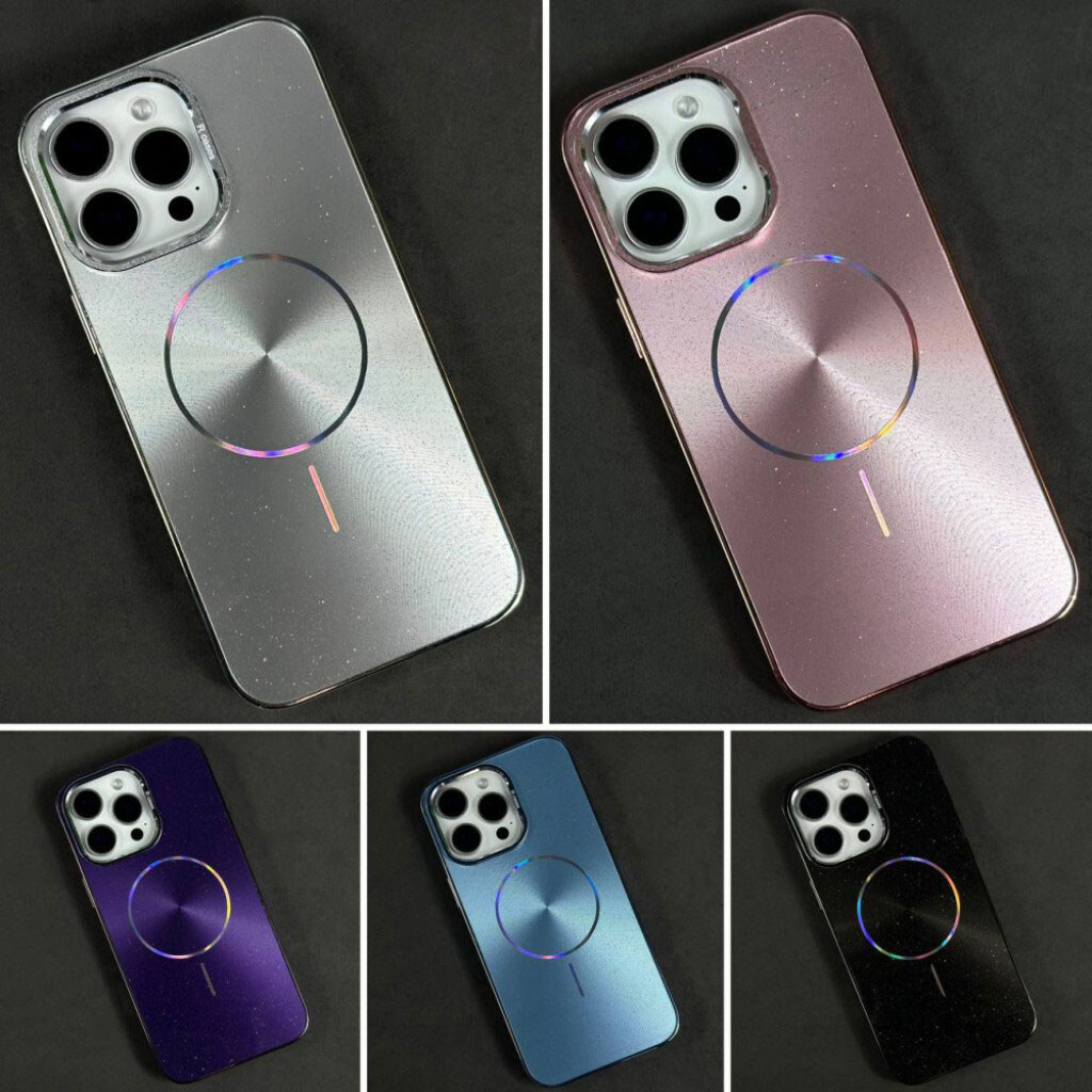 Чохол (накладка) Apple iPhone 15 Pro, Glam Shine, MagSafe, Рожевий - № 13 Чохол (накладка) Apple iPhone 15 Pro, Glam Shine, MagSafe, Рожевий - № 13