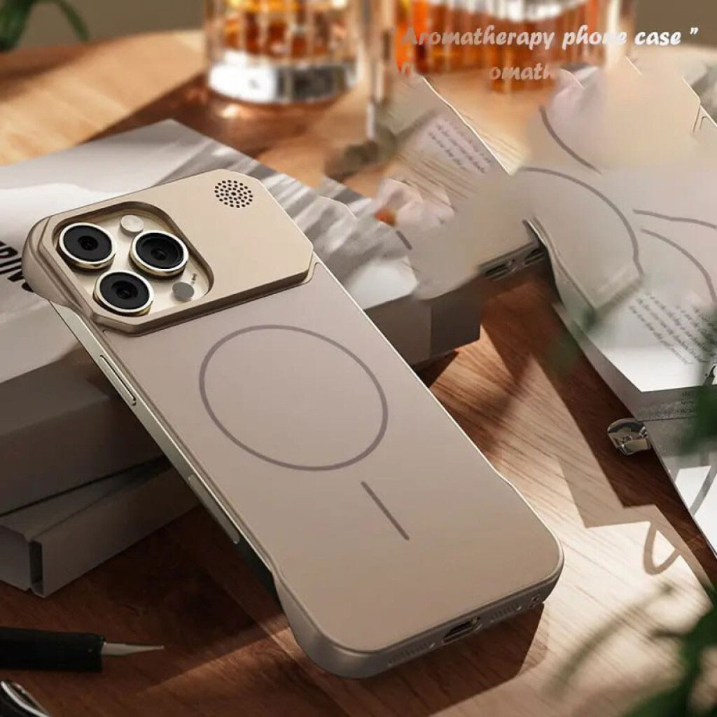 Чехол (накладка) Apple iPhone 13 Pro, AG-Glass Glass Matte Aromatherapy Metal, MagSafe, Золотой - № 18 Чехол (накладка) Apple iPhone 13 Pro, AG-Glass Glass Matte Aromatherapy Metal, MagSafe, Золотой - № 18