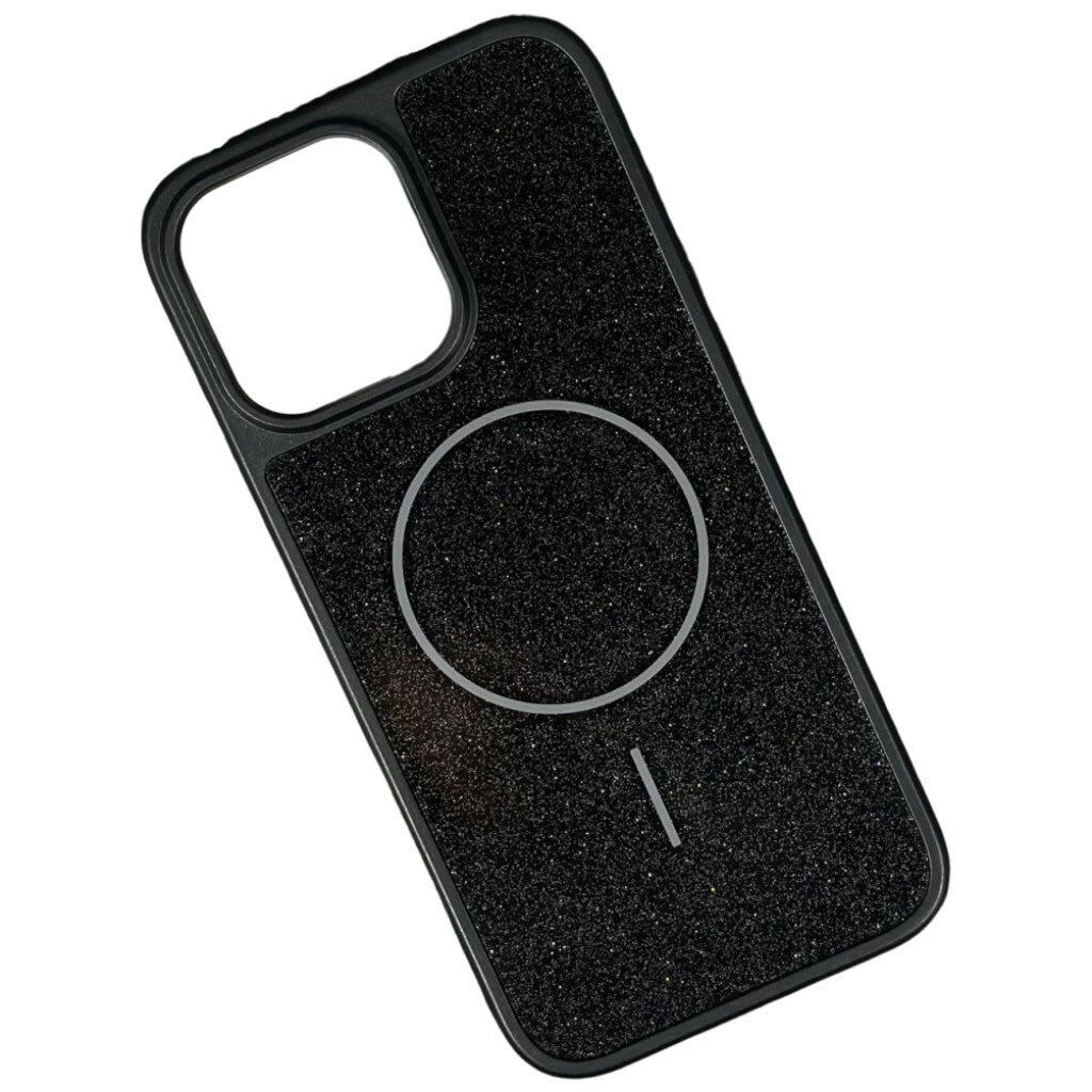 Чохол (накладка) Apple iPhone 13, Glitter Durable Shell, MagSafe, Чорний - № 1 Чохол (накладка) Apple iPhone 13, Glitter Durable Shell, MagSafe, Чорний - № 1