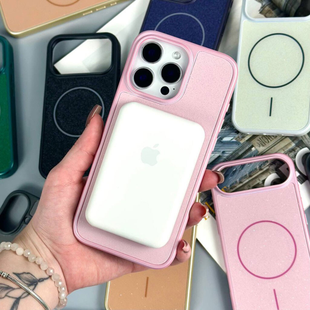 Чохол (накладка) Apple iPhone 16 Pro, Glitter Durable Shell, MagSafe, Зелений - № 7 Чохол (накладка) Apple iPhone 16 Pro, Glitter Durable Shell, MagSafe, Зелений - № 7