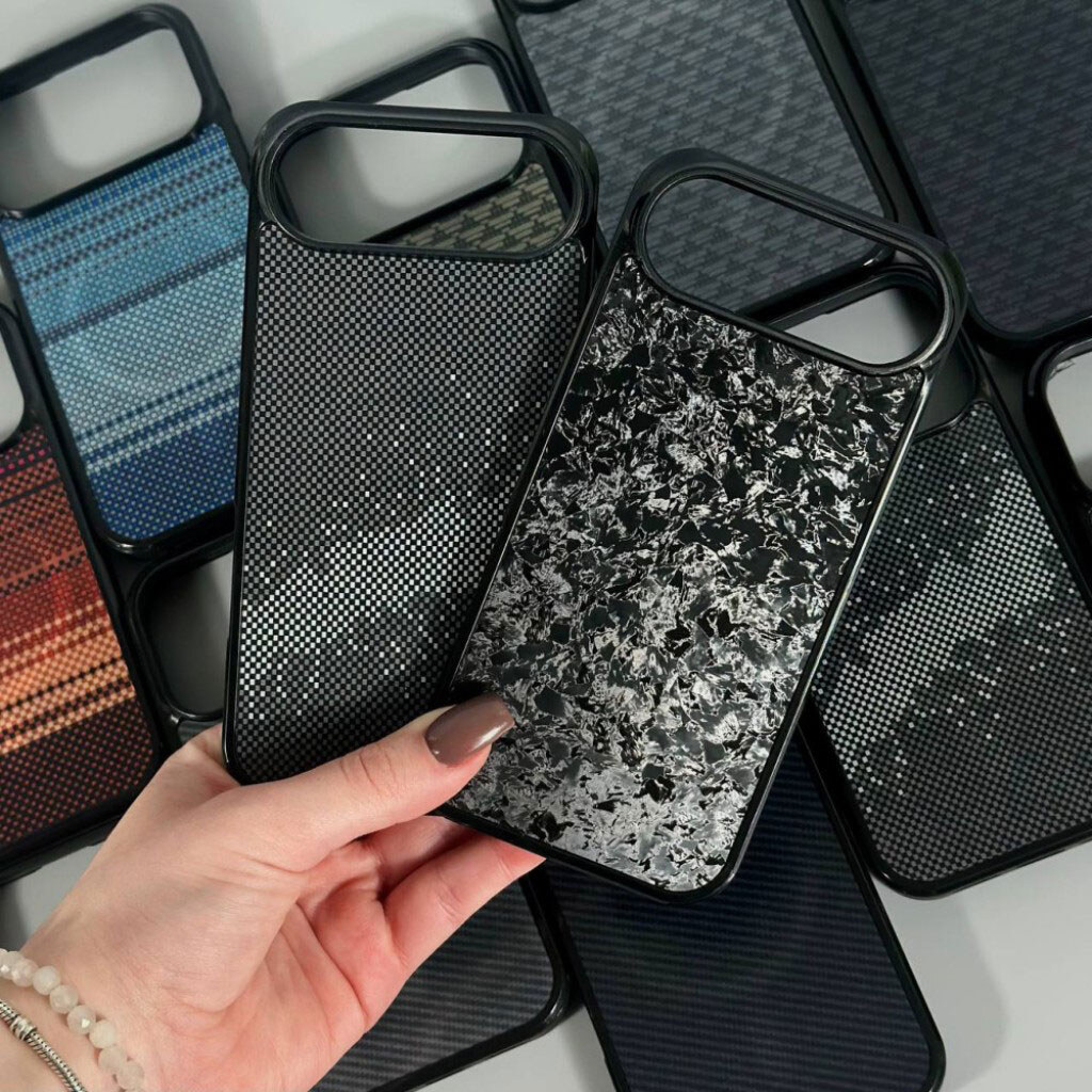 Чохол (накладка) Apple iPhone 14, Gloss Elite Carbonique, Graphite Diagonal Stripes, MagSafe, Малюнок - № 5 Чохол (накладка) Apple iPhone 14, Gloss Elite Carbonique, Graphite Diagonal Stripes, MagSafe, Малюнок - № 5