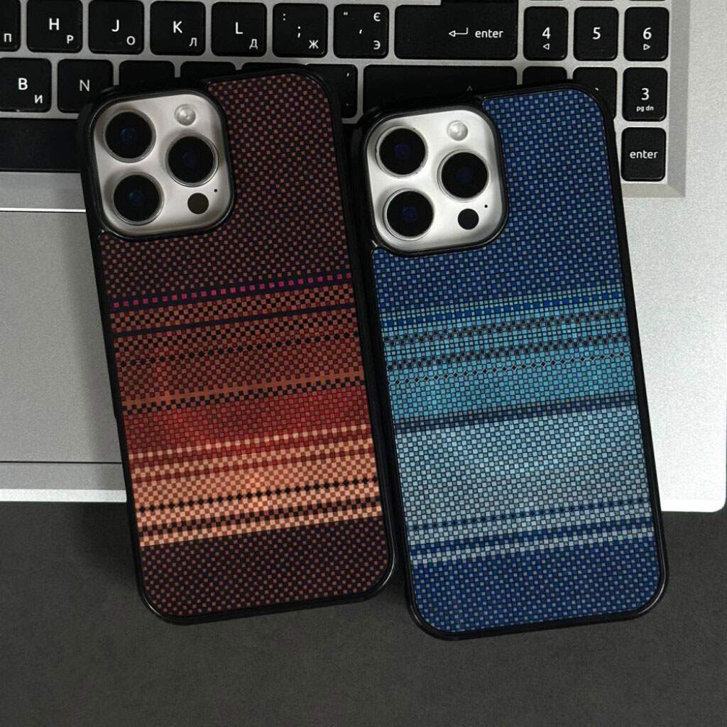 Чохол (накладка) Apple iPhone 15, Gloss Elite Carbonique, Graphite Diagonal Stripes, MagSafe, Малюнок - № 9 Чохол (накладка) Apple iPhone 15, Gloss Elite Carbonique, Graphite Diagonal Stripes, MagSafe, Малюнок - № 9