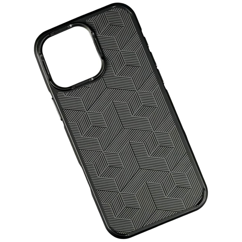 Чохол (накладка) Apple iPhone 12 Pro Max, Luxury Carbon Fiber Pattern, Graphite Cube, MagSafe, Малюнок - № 1 Чохол (накладка) Apple iPhone 12 Pro Max, Luxury Carbon Fiber Pattern, Graphite Cube, MagSafe, Малюнок - № 1