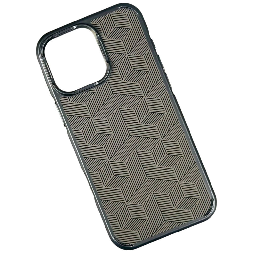 Чохол (накладка) Apple iPhone 13 Pro Max, Luxury Carbon Fiber Pattern, Grey Cube, MagSafe, Малюнок - № 1 Чохол (накладка) Apple iPhone 13 Pro Max, Luxury Carbon Fiber Pattern, Grey Cube, MagSafe, Малюнок - № 1