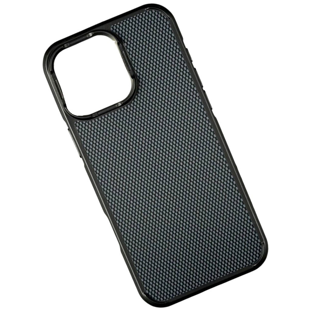 Чехол (накладка) Apple iPhone 15 Pro, Luxury Carbon Fiber Pattern, MagSafe, Black Twill, Рисунок - № 1 Чехол (накладка) Apple iPhone 15 Pro, Luxury Carbon Fiber Pattern, MagSafe, Black Twill, Рисунок - № 1
