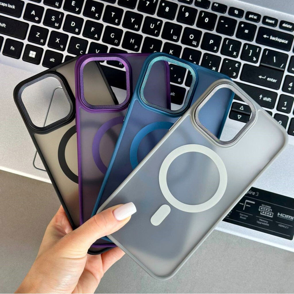 Чехол (накладка) Apple iPhone 12 / iPhone 12 Pro, Matte Corrugated, MagSafe, Серый - № 11 Чехол (накладка) Apple iPhone 12 / iPhone 12 Pro, Matte Corrugated, MagSafe, Серый - № 11