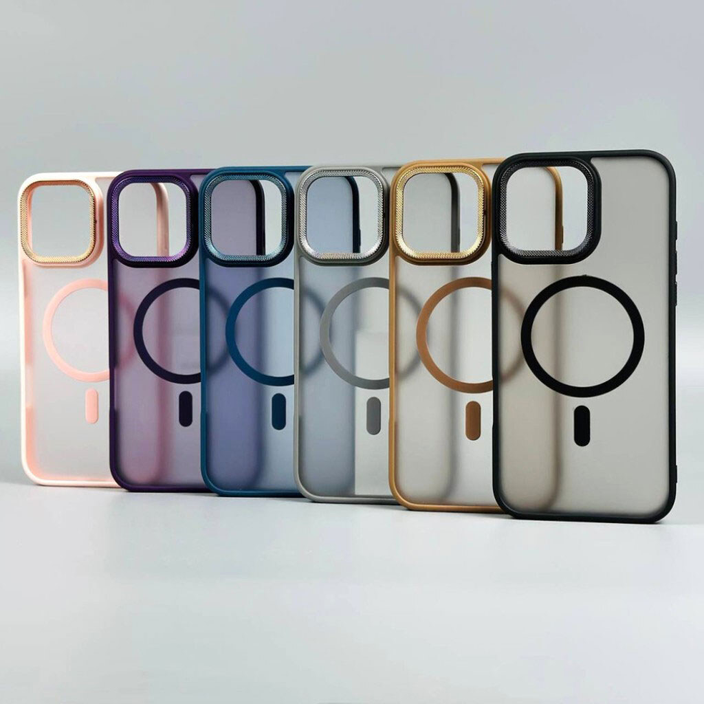 Чехол (накладка) Apple iPhone 16 Pro Max, Matte Corrugated, MagSafe, Серый - № 3 Чехол (накладка) Apple iPhone 16 Pro Max, Matte Corrugated, MagSafe, Серый - № 3