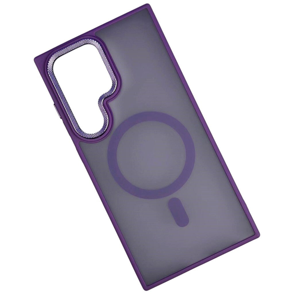 Чехол (накладка) Samsung A175 Galaxy A17 4G, Matte Corrugated, MagSafe, Фиолетовый - № 1 Чехол (накладка) Samsung A175 Galaxy A17 4G, Matte Corrugated, MagSafe, Фиолетовый - № 1