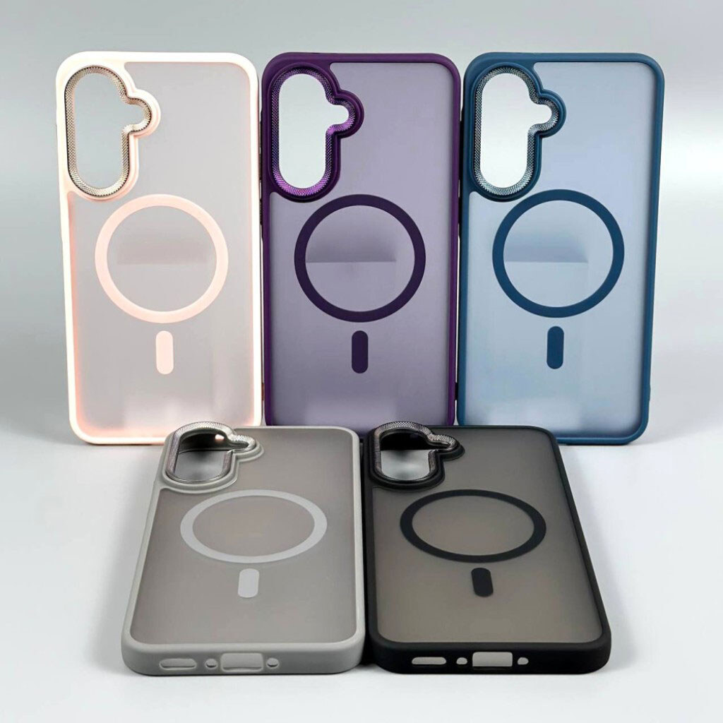 Чехол (накладка) Samsung A255 Galaxy A25 5G, Matte Corrugated, MagSafe, Фиолетовый - № 2 Чехол (накладка) Samsung A255 Galaxy A25 5G, Matte Corrugated, MagSafe, Фиолетовый - № 2