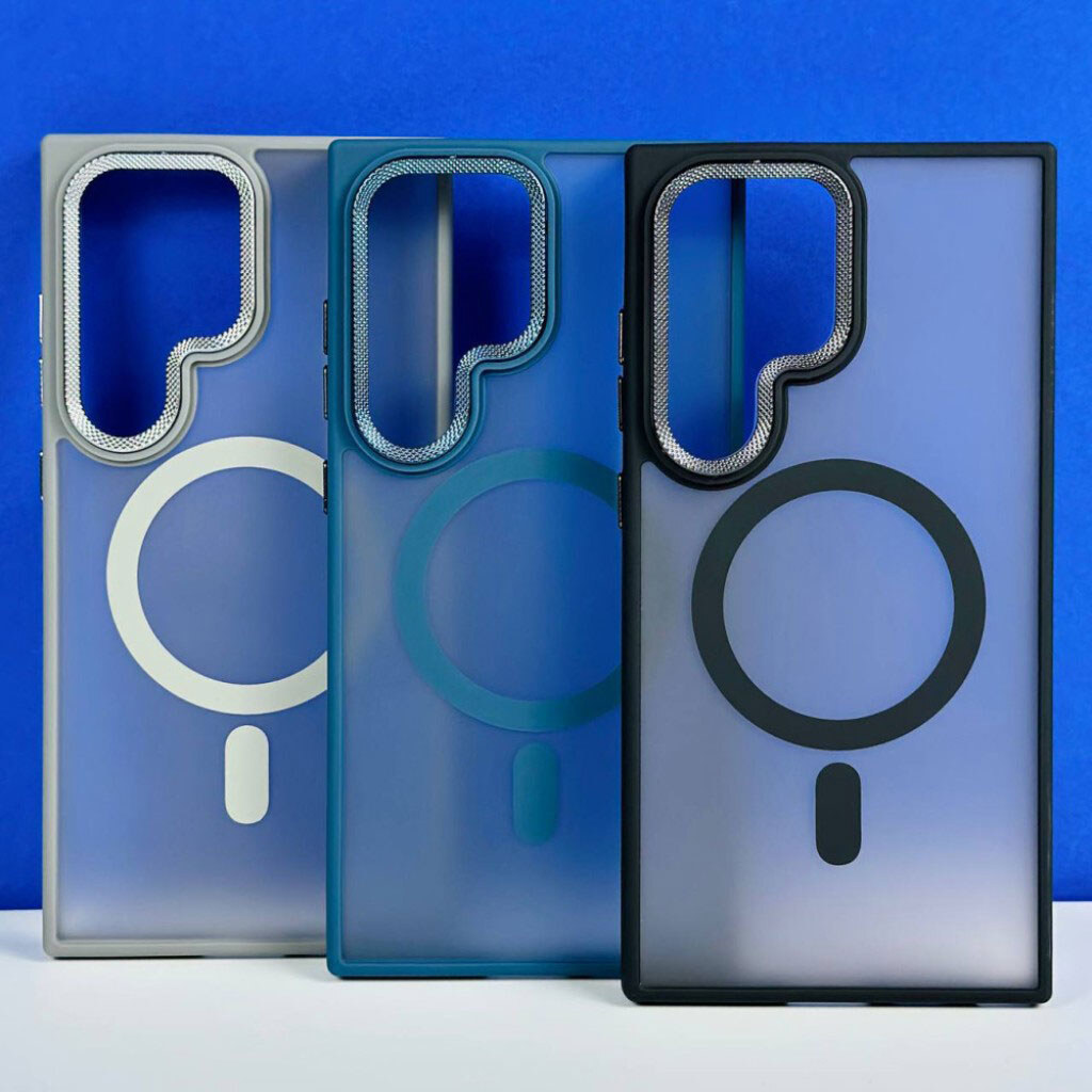 Чехол (накладка) Samsung A556 Galaxy A55 5G, Matte Corrugated, MagSafe, Фиолетовый - № 7 Чехол (накладка) Samsung A556 Galaxy A55 5G, Matte Corrugated, MagSafe, Фиолетовый - № 7