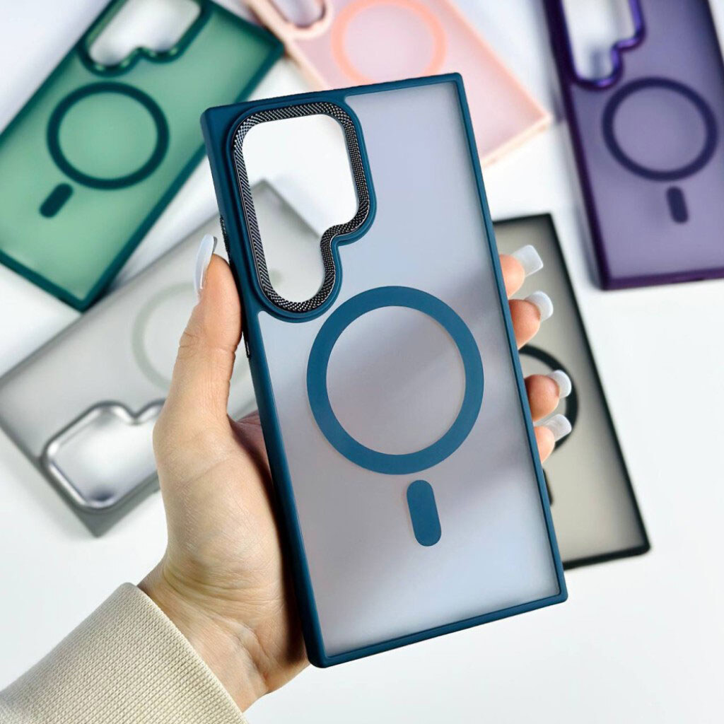 Чехол (накладка) Samsung S928 Galaxy S24 Ultra, Matte Corrugated, MagSafe, Фиолетовый - № 6 Чехол (накладка) Samsung S928 Galaxy S24 Ultra, Matte Corrugated, MagSafe, Фиолетовый - № 6