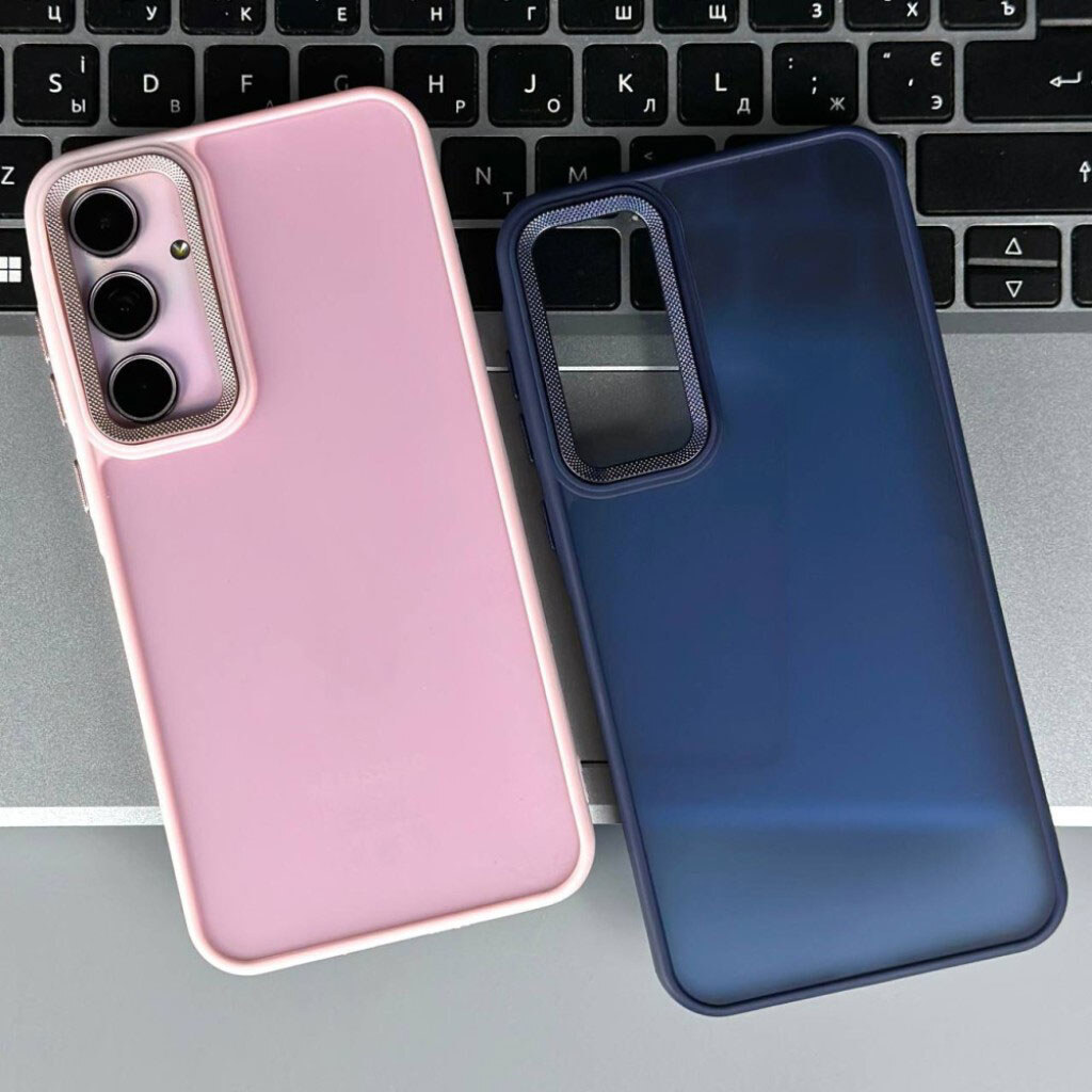 Чехол (накладка) Samsung A065 Galaxy A06, Matte Corrugated, Синий - № 12 Чехол (накладка) Samsung A065 Galaxy A06, Matte Corrugated, Синий - № 12