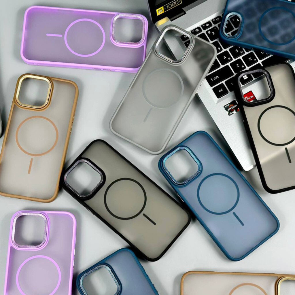 Чохол (накладка) Apple iPhone 12 / iPhone 12 Pro, Matte Corrugated Camera Thin, MagSafe, Фіолетовий - № 7 Чохол (накладка) Apple iPhone 12 / iPhone 12 Pro, Matte Corrugated Camera Thin, MagSafe, Фіолетовий - № 7