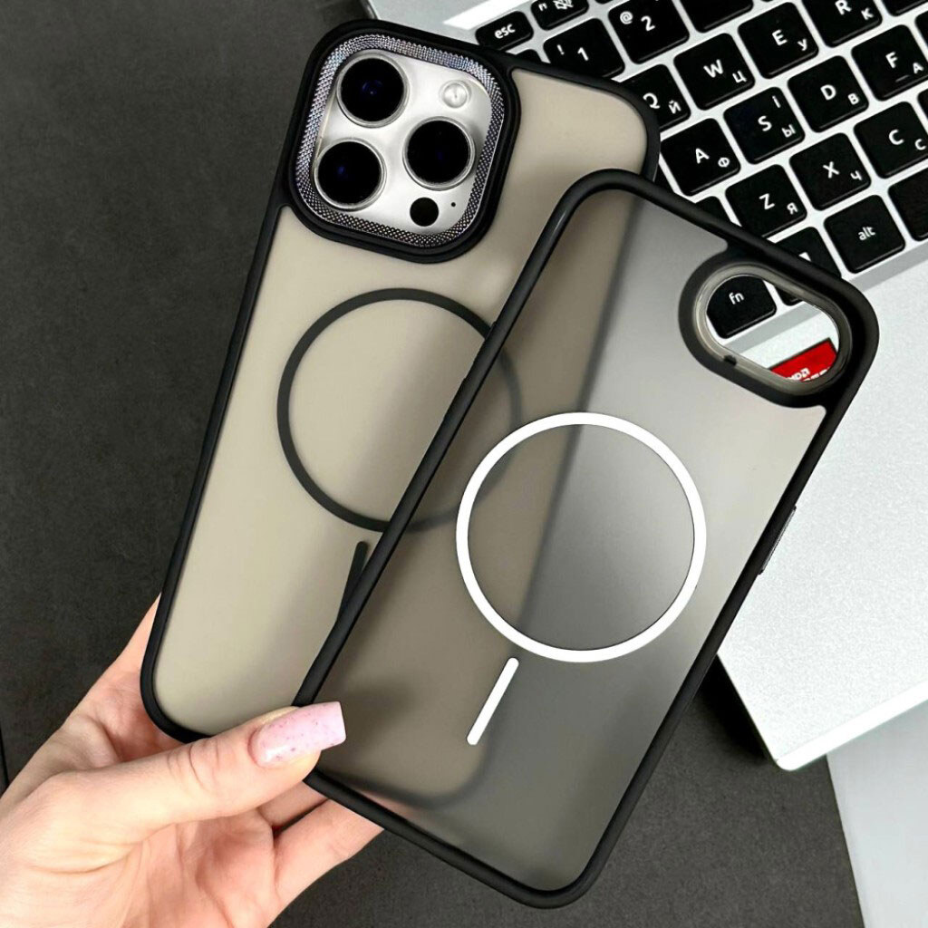 Чехол (накладка) Apple iPhone 13 Pro, Matte Corrugated Camera Thin, MagSafe, Черный - № 4 Чехол (накладка) Apple iPhone 13 Pro, Matte Corrugated Camera Thin, MagSafe, Черный - № 4