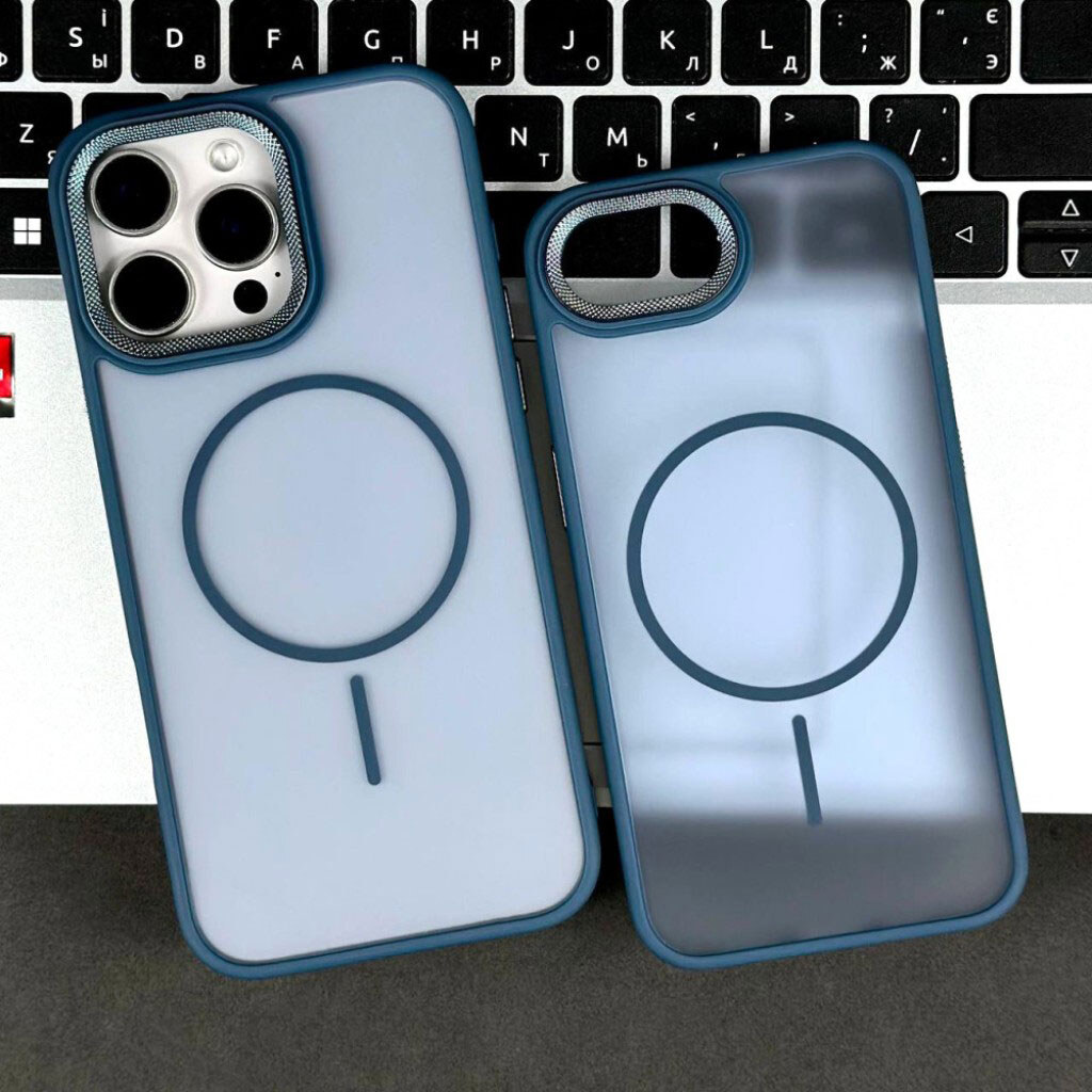 Чехол (накладка) Apple iPhone 13, Matte Corrugated Camera Thin, MagSafe, Серый - № 11 Чехол (накладка) Apple iPhone 13, Matte Corrugated Camera Thin, MagSafe, Серый - № 11