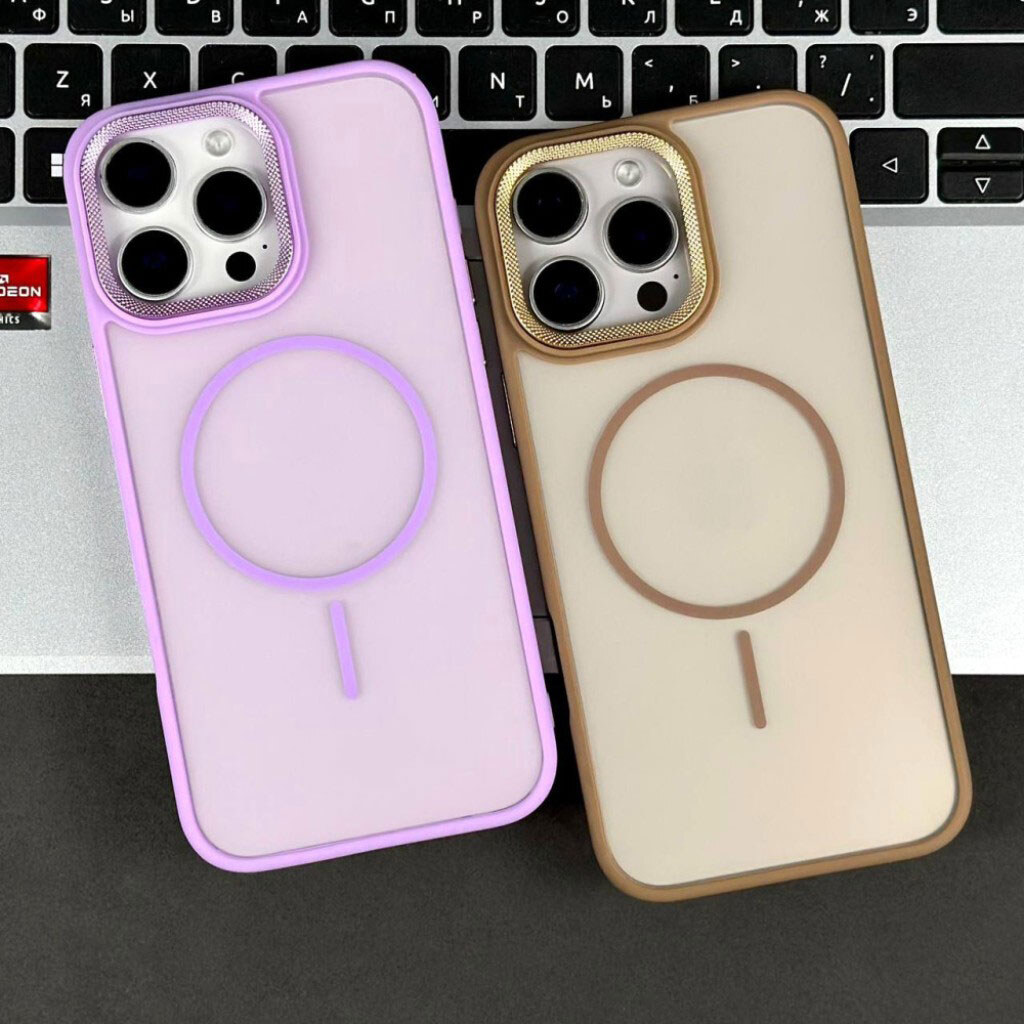 Чехол (накладка) Apple iPhone 14, Matte Corrugated Camera Thin, MagSafe, Коричневый - № 5 Чехол (накладка) Apple iPhone 14, Matte Corrugated Camera Thin, MagSafe, Коричневый - № 5