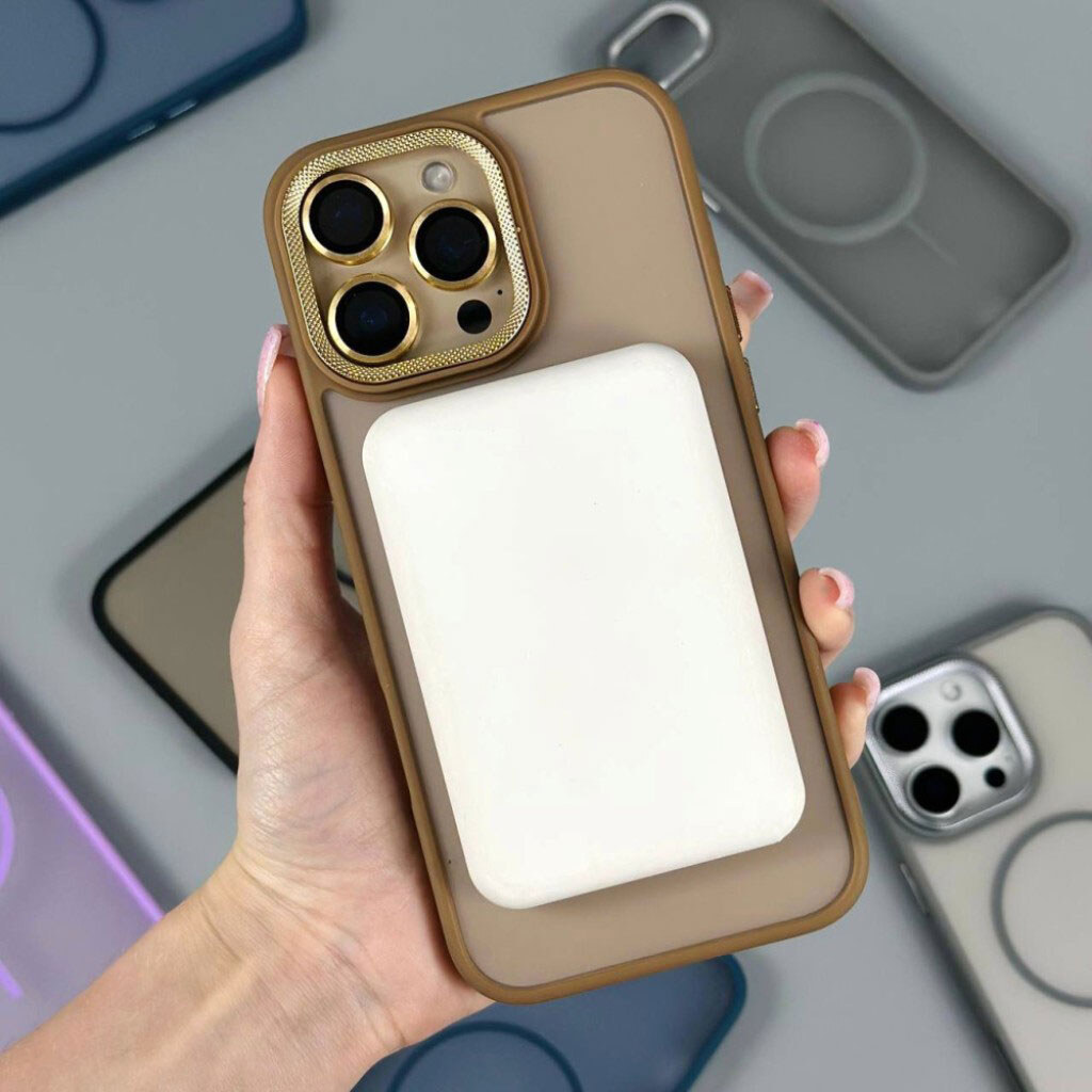 Чехол (накладка) Apple iPhone 14, Matte Corrugated Camera Thin, MagSafe, Коричневый - № 8 Чехол (накладка) Apple iPhone 14, Matte Corrugated Camera Thin, MagSafe, Коричневый - № 8