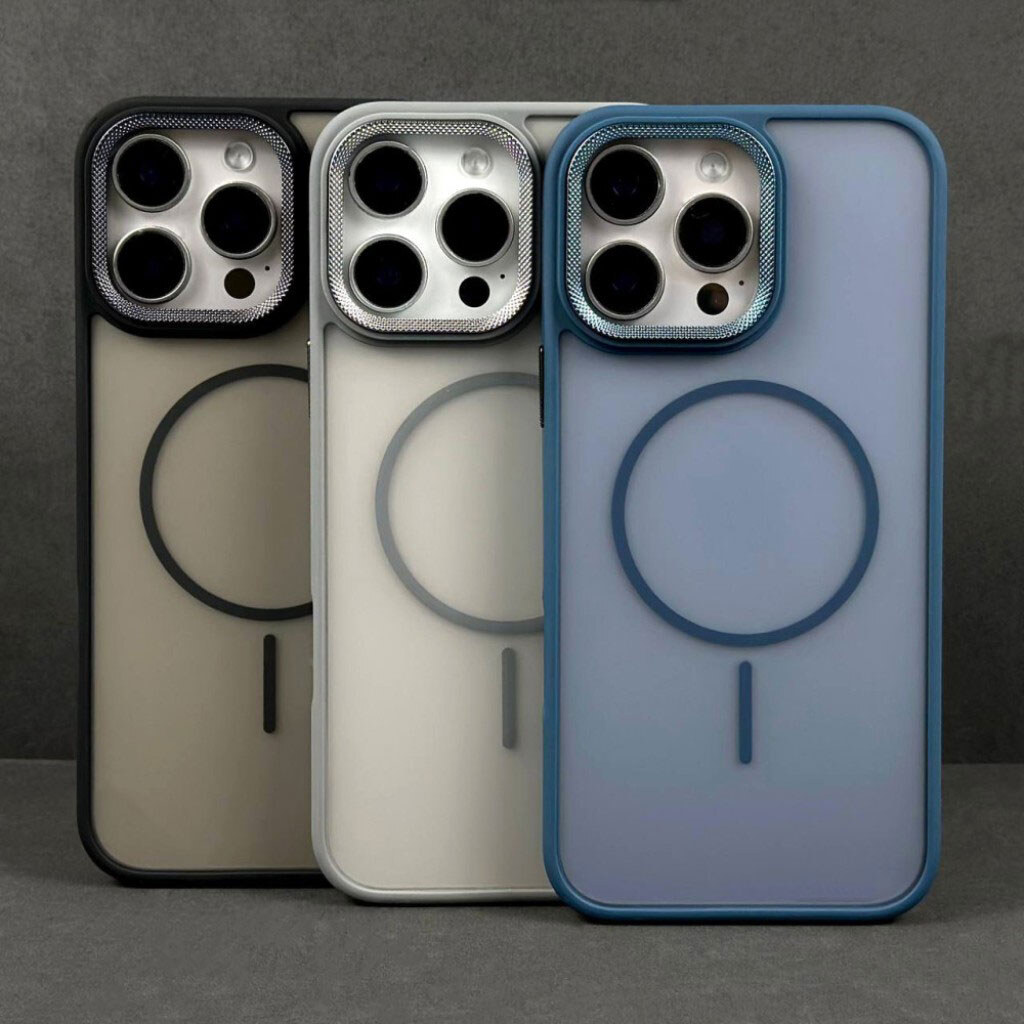 Чехол (накладка) Apple iPhone 16 Pro Max, Matte Corrugated Camera Thin, MagSafe, Серый - № 9 Чехол (накладка) Apple iPhone 16 Pro Max, Matte Corrugated Camera Thin, MagSafe, Серый - № 9