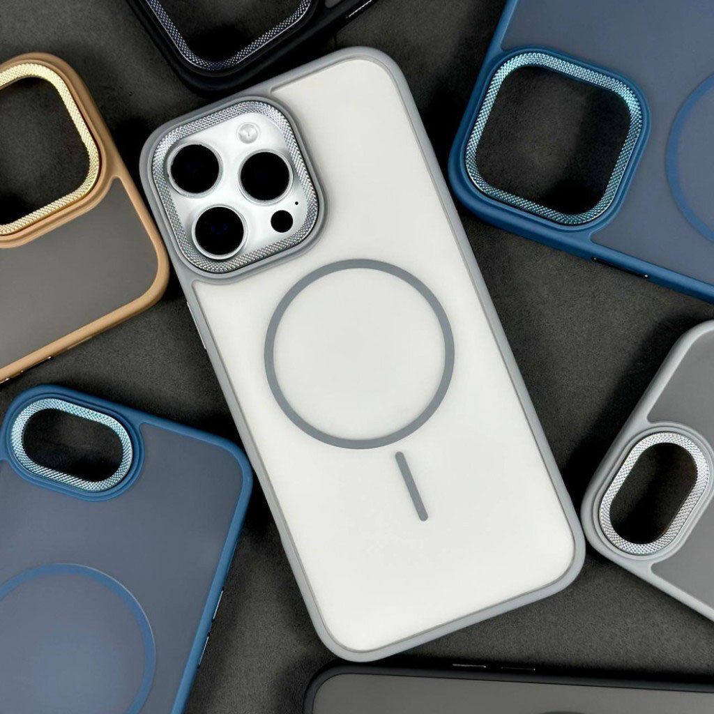 Чехол (накладка) Samsung S928 Galaxy S24 Ultra, Matte Corrugated Camera Thin, MagSafe, Синий - № 6 Чехол (накладка) Samsung S928 Galaxy S24 Ultra, Matte Corrugated Camera Thin, MagSafe, Синий - № 6