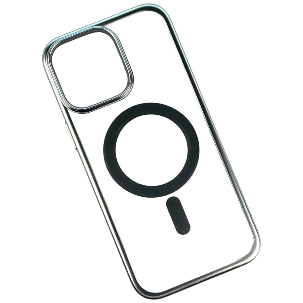 Чохол (накладка) Apple iPhone 14 Pro, Metallic Paint, MagSafe, Срібний - № 1 Чохол (накладка) Apple iPhone 14 Pro, Metallic Paint, MagSafe, Срібний - № 1
