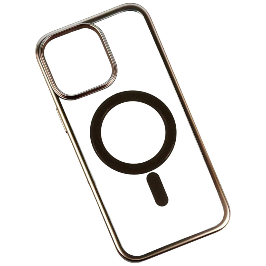 Чехол (накладка) Apple iPhone 16, Metallic Paint, MagSafe, Золотой - № 1 Чехол (накладка) Apple iPhone 16, Metallic Paint, MagSafe, Золотой - № 1