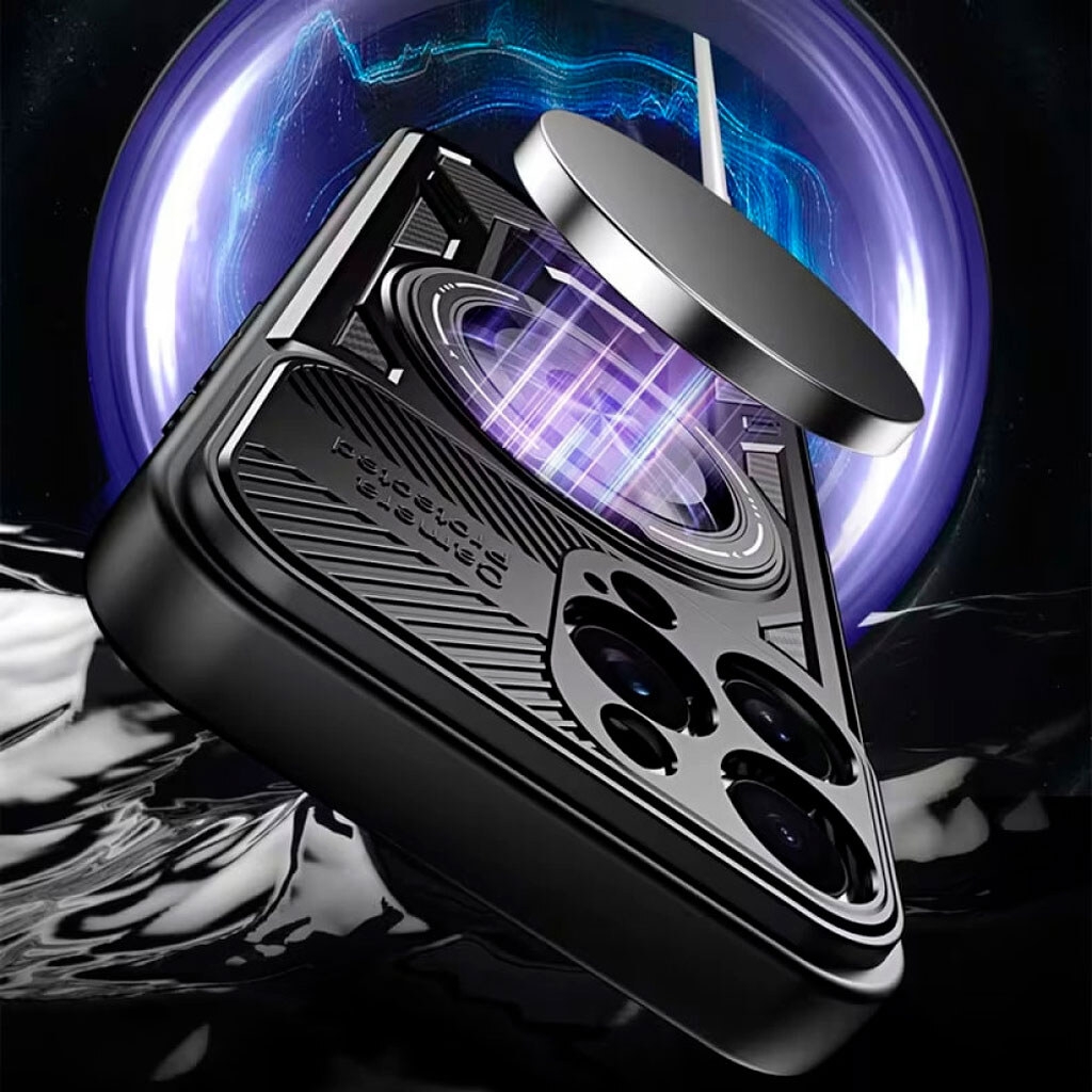 Чохол (накладка) Apple iPhone 12 Pro, Armor Rotating Magnetic, MagSafe, Чорний - № 4 Чохол (накладка) Apple iPhone 12 Pro, Armor Rotating Magnetic, MagSafe, Чорний - № 4