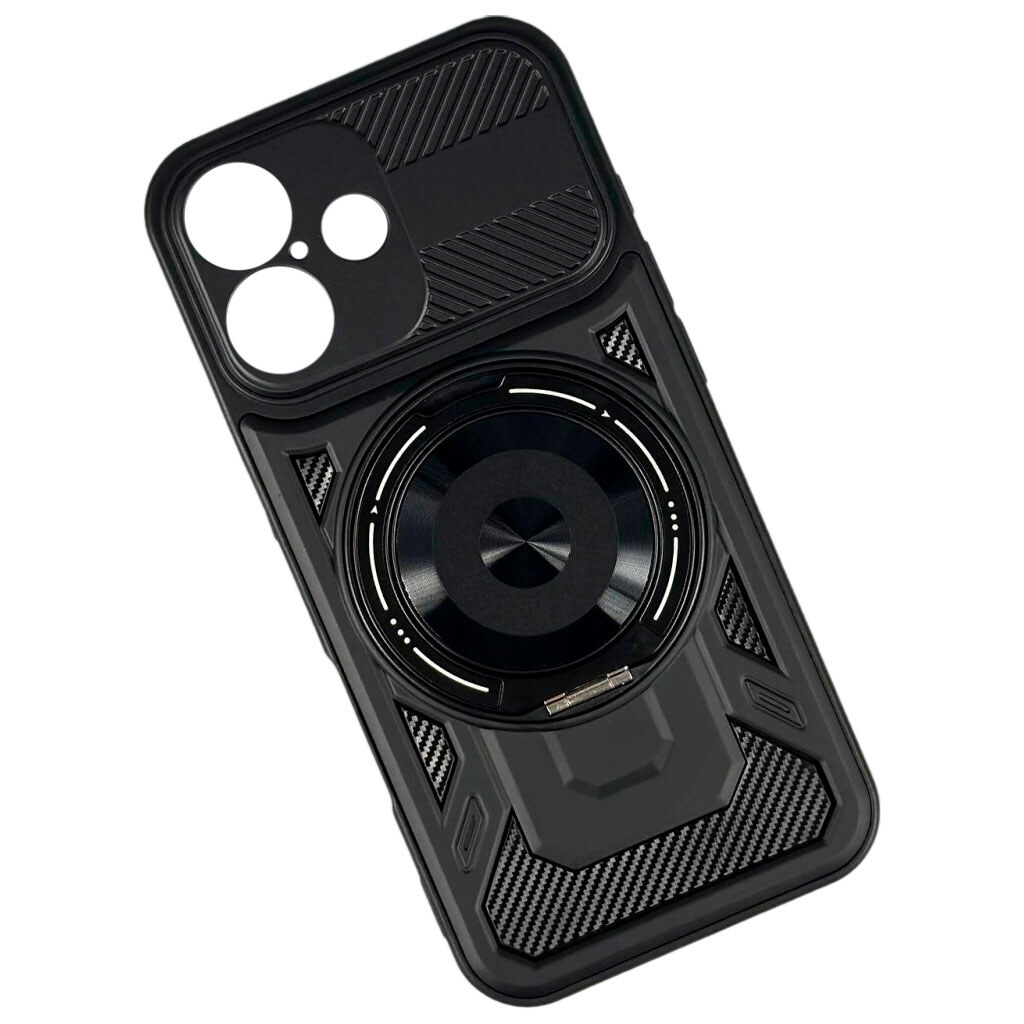 Чохол (накладка) Apple iPhone 17, Armor Rotating Magnetic, MagSafe, Чорний - № 1 Чохол (накладка) Apple iPhone 17, Armor Rotating Magnetic, MagSafe, Чорний - № 1