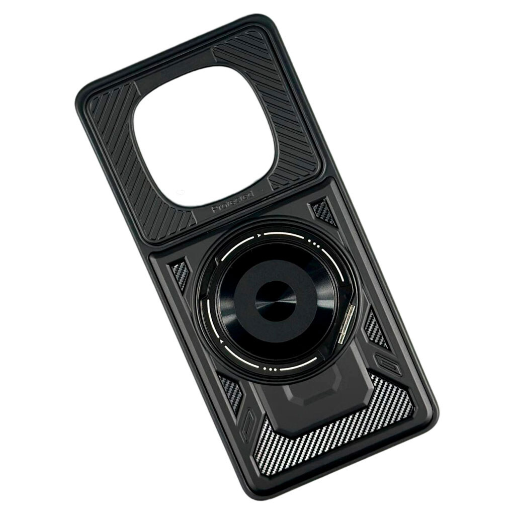 Чохол (накладка) Xiaomi Redmi Note 14 Pro 4G, Armor Rotating Magnetic, MagSafe, Чорний - № 1 Чохол (накладка) Xiaomi Redmi Note 14 Pro 4G, Armor Rotating Magnetic, MagSafe, Чорний - № 1