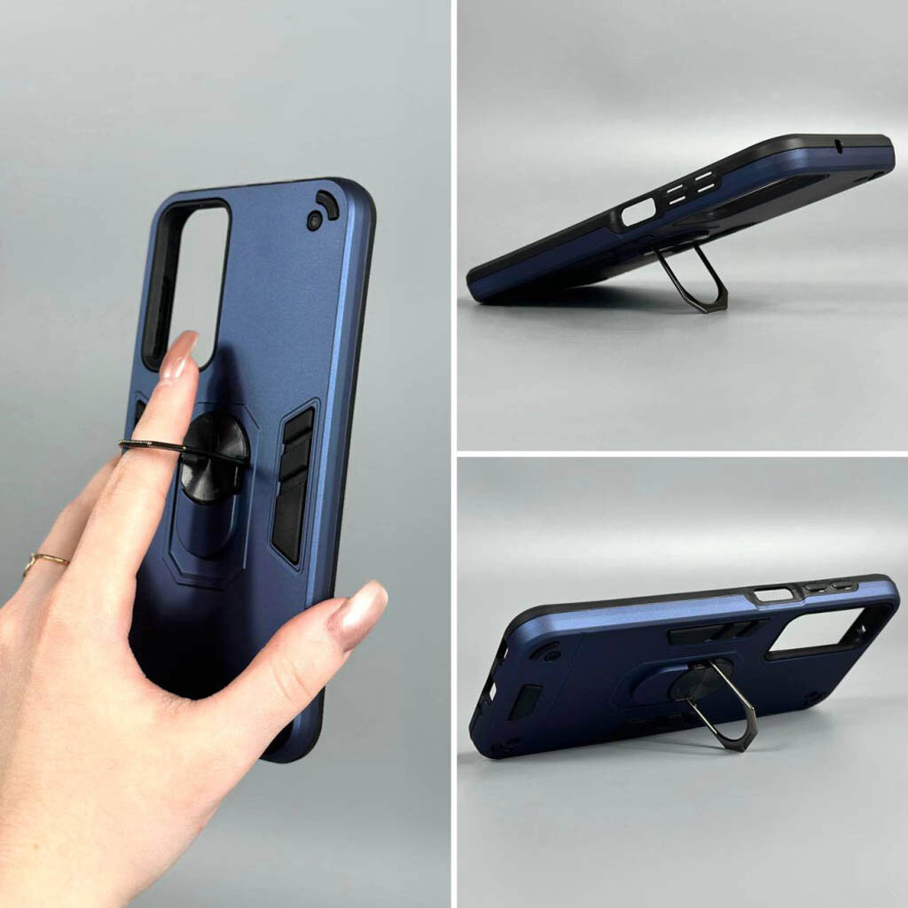 Чохол (накладка) Xiaomi Poco C65 / Redmi 13C, Armored Separate Camera, Синій - № 4 Чохол (накладка) Xiaomi Poco C65 / Redmi 13C, Armored Separate Camera, Синій - № 4