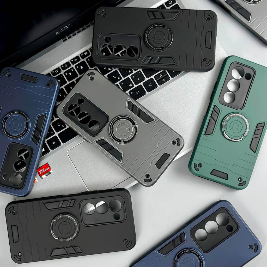 Чехол (накладка) Xiaomi Redmi Note 14, Armored Round Ring, MagSafe, Зеленый - № 7 Чехол (накладка) Xiaomi Redmi Note 14, Armored Round Ring, MagSafe, Зеленый - № 7