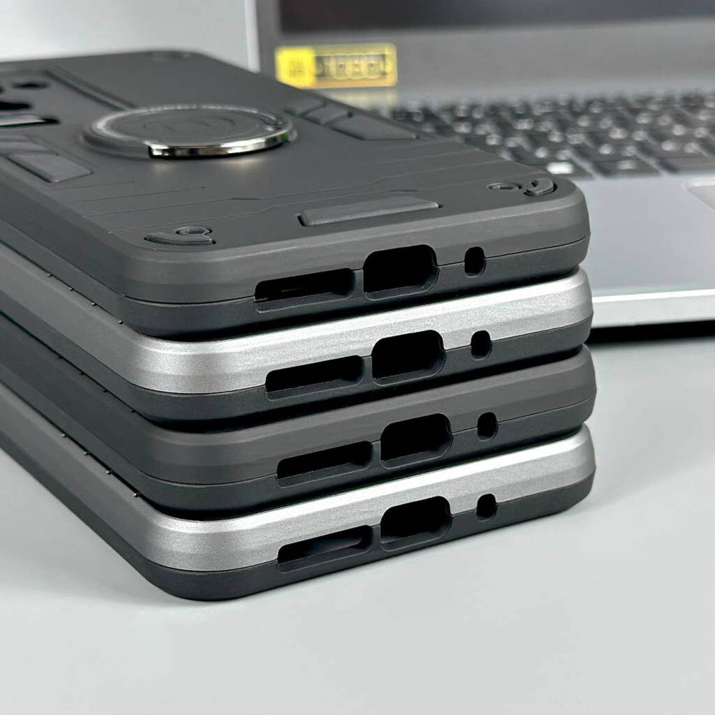 Чохол (накладка) Xiaomi Redmi Note 14, Armored Round Ring, MagSafe, Чорний - № 5 Чохол (накладка) Xiaomi Redmi Note 14, Armored Round Ring, MagSafe, Чорний - № 5