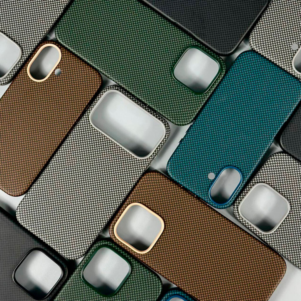 Чохол (накладка) Apple iPhone 17 Air, Carbon Fiber Separate Camera, Khaki, Зелений - № 3 Чохол (накладка) Apple iPhone 17 Air, Carbon Fiber Separate Camera, Khaki, Зелений - № 3