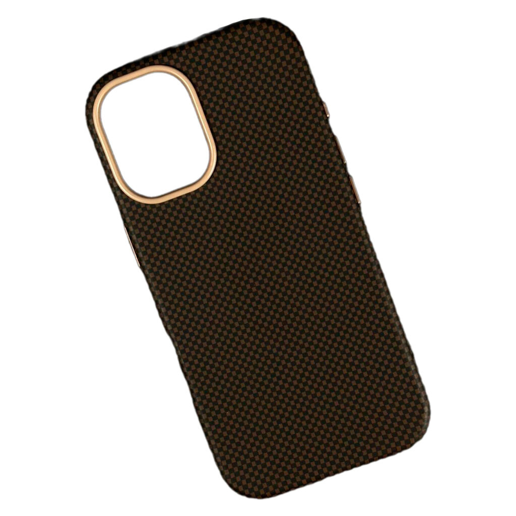 Чохол (накладка) Apple iPhone 17, Carbon Fiber Separate Camera, Коричневий - № 1 Чохол (накладка) Apple iPhone 17, Carbon Fiber Separate Camera, Коричневий - № 1