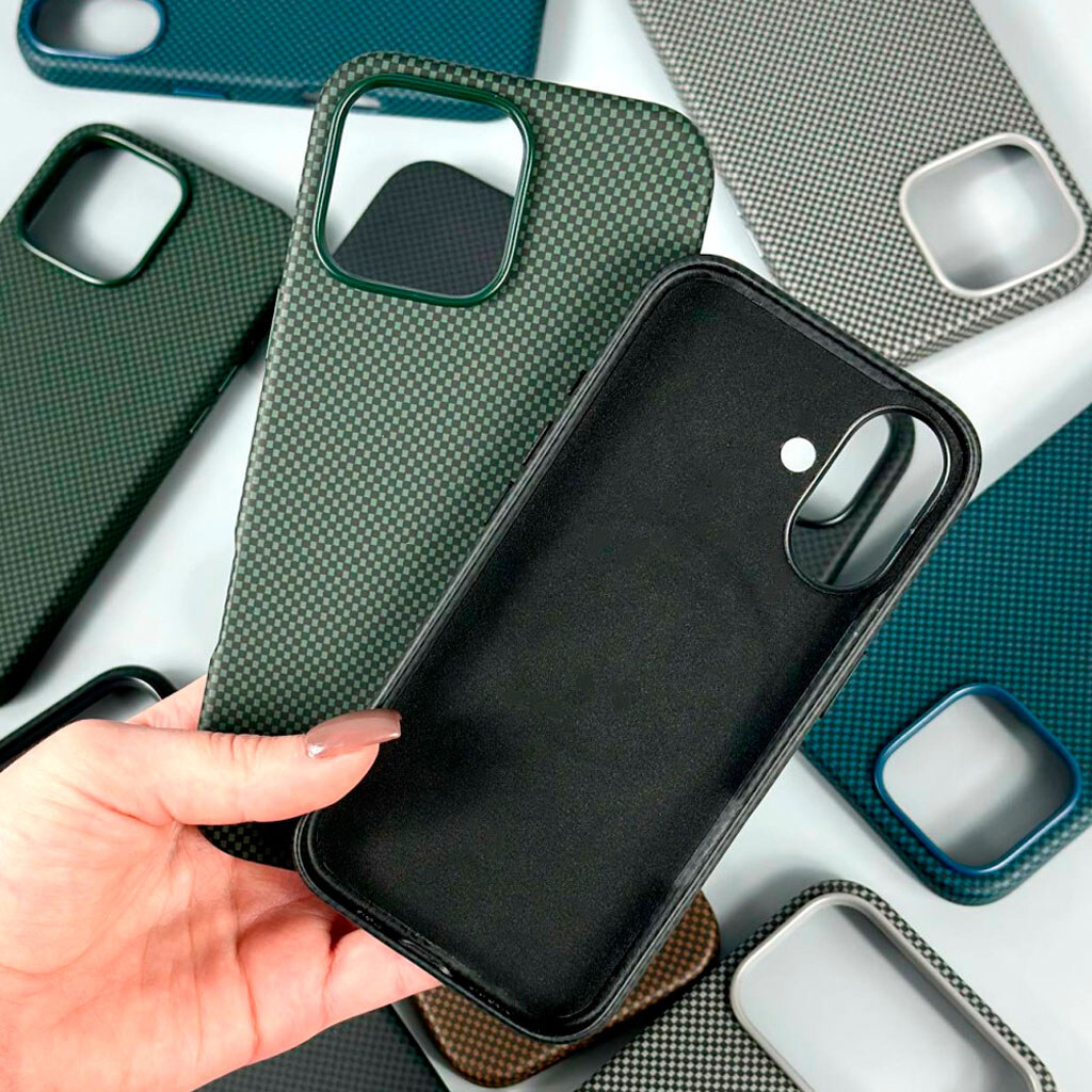 Чохол (накладка) Apple iPhone 17, Carbon Fiber Separate Camera, Коричневий - № 5 Чохол (накладка) Apple iPhone 17, Carbon Fiber Separate Camera, Коричневий - № 5