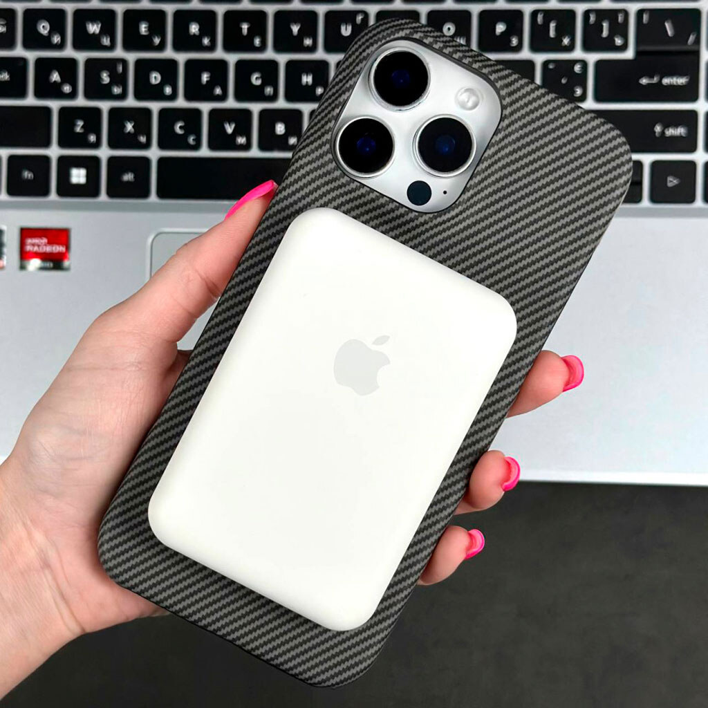 Чохол (накладка) Apple iPhone 12 / iPhone 12 Pro, Carbon, MagSafe, Білий - № 3 Чохол (накладка) Apple iPhone 12 / iPhone 12 Pro, Carbon, MagSafe, Білий - № 3