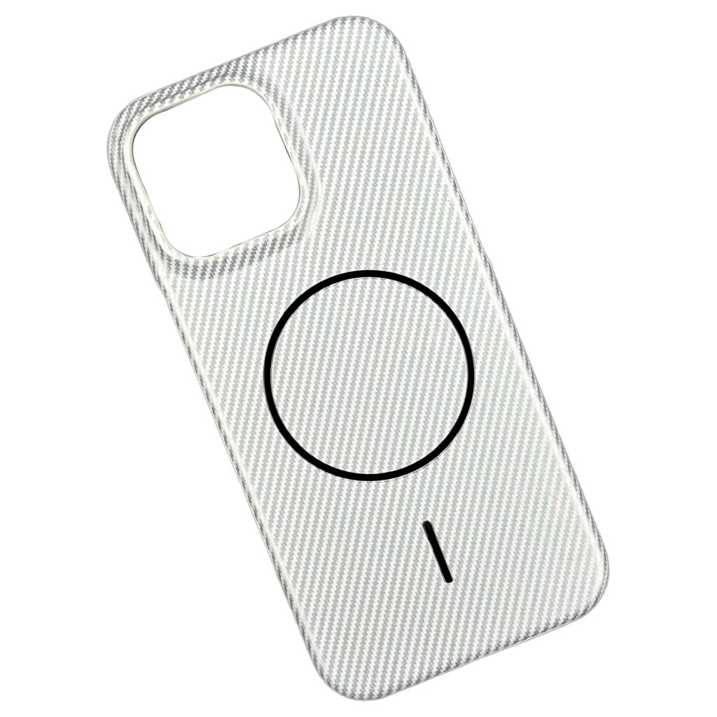 Чехол (накладка) Apple iPhone 16 Pro, Carbon, MagSafe, Белый - № 1 Чехол (накладка) Apple iPhone 16 Pro, Carbon, MagSafe, Белый - № 1