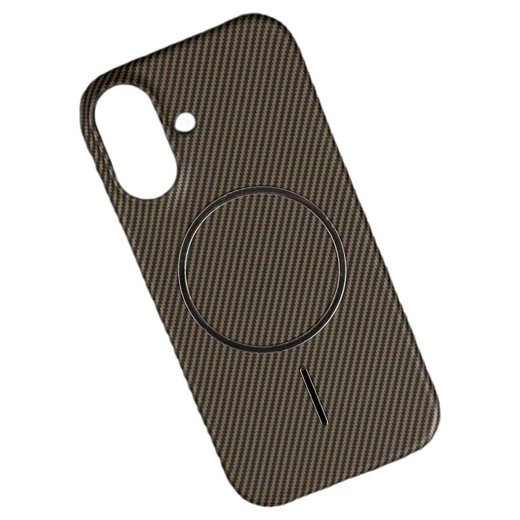 Чохол (накладка) Apple iPhone 17, Carbon, MagSafe, Коричневий - № 1 Чохол (накладка) Apple iPhone 17, Carbon, MagSafe, Коричневий - № 1