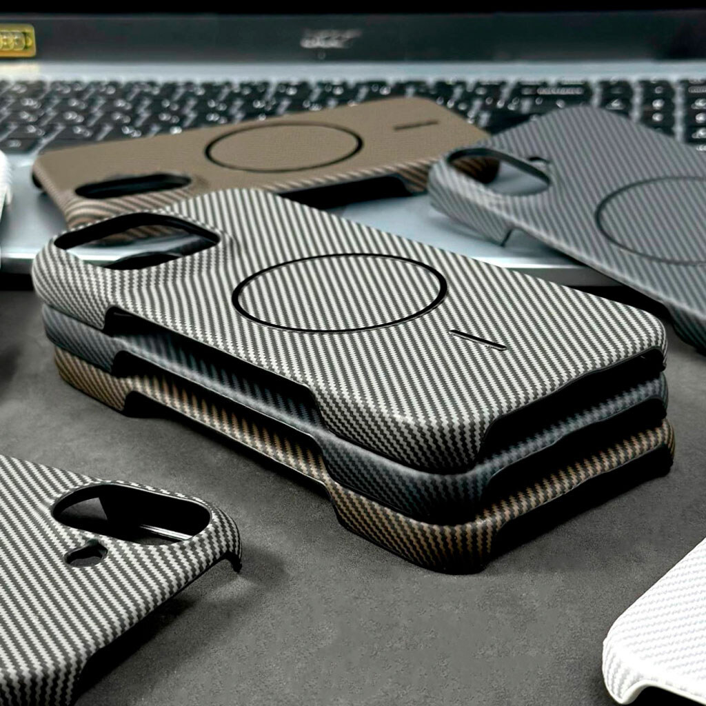 Чохол (накладка) Apple iPhone 17, Carbon, MagSafe, Коричневий - № 4 Чохол (накладка) Apple iPhone 17, Carbon, MagSafe, Коричневий - № 4