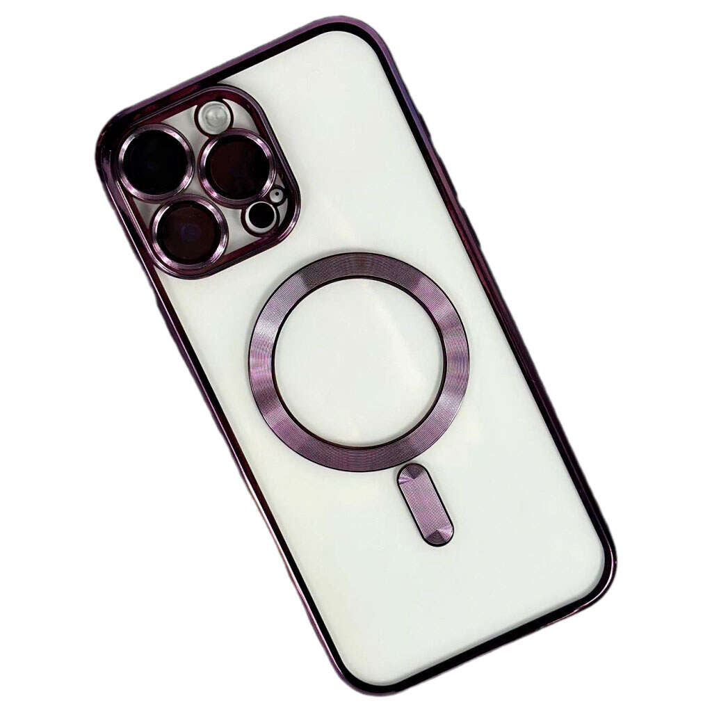 Чехол (накладка) Apple iPhone 12, Metallic Full Camera, MagSafe, Фиолетовый - № 1 Чехол (накладка) Apple iPhone 12, Metallic Full Camera, MagSafe, Фиолетовый - № 1