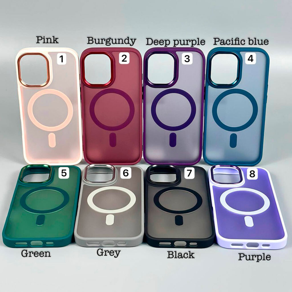 Чохол (накладка) Apple iPhone 17 Pro Max, Color Matte, MagSafe, Фіолетовий - № 8 Чохол (накладка) Apple iPhone 17 Pro Max, Color Matte, MagSafe, Фіолетовий - № 8